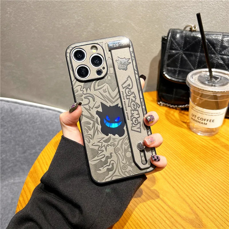 Gengar Laser Cut Phone Case with Wrist Strap Nintendo Core Gengar Laser Cut Phone Case with Wrist Strap Nintendo Core