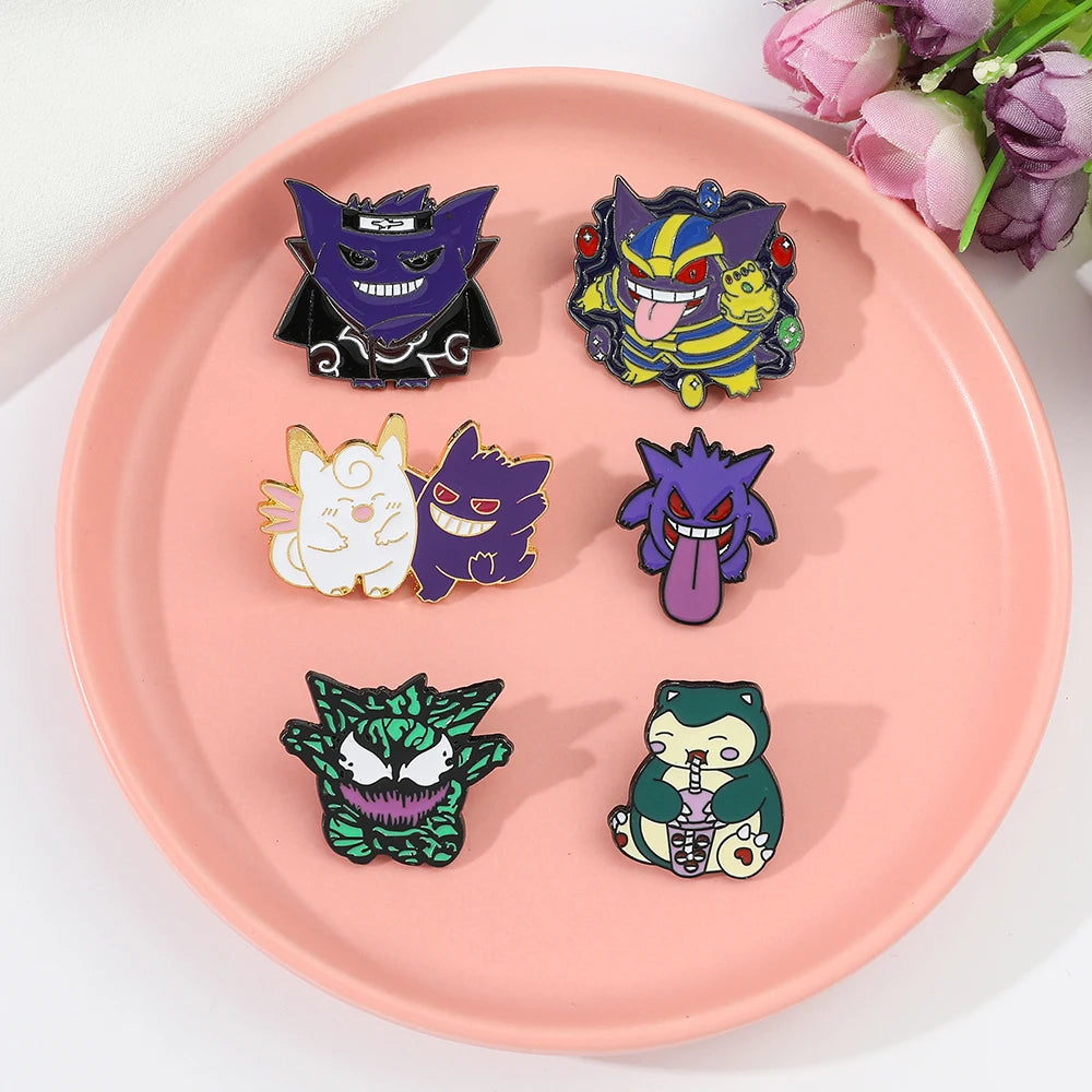 ~ Creepy ~ Pokémon Enamel Pins for Backpacks and more -  Pikachu Gengar Charmander and others Brooches