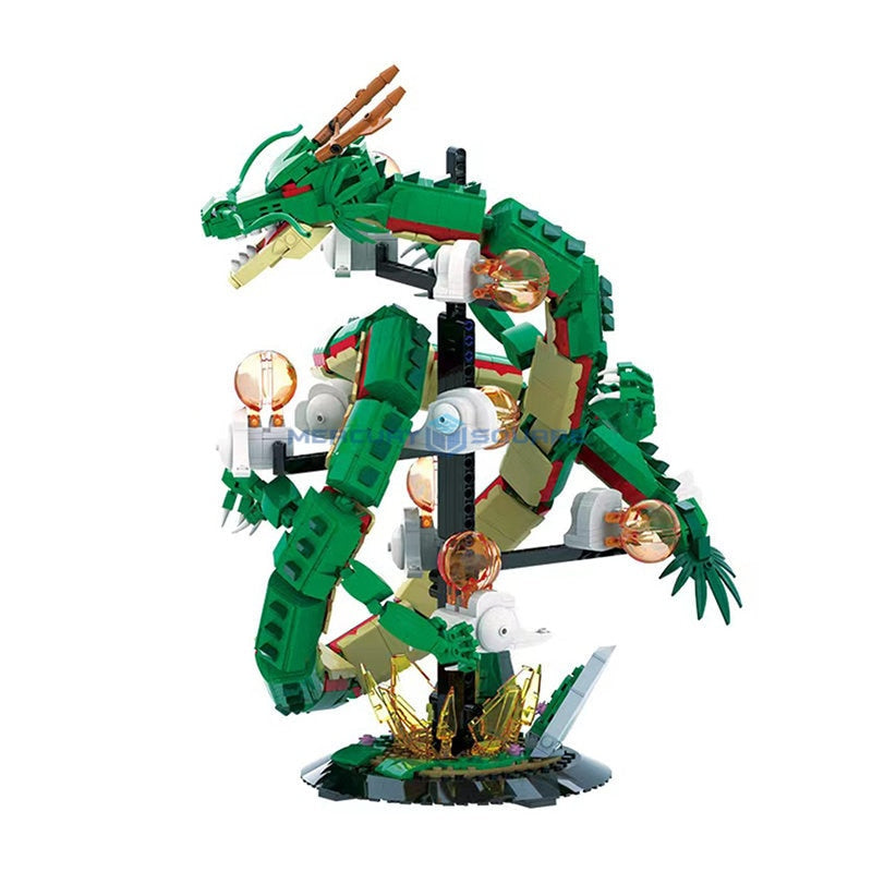 Glowing Build-able Divine Dragon Shenron Lego set with Light up Stand!