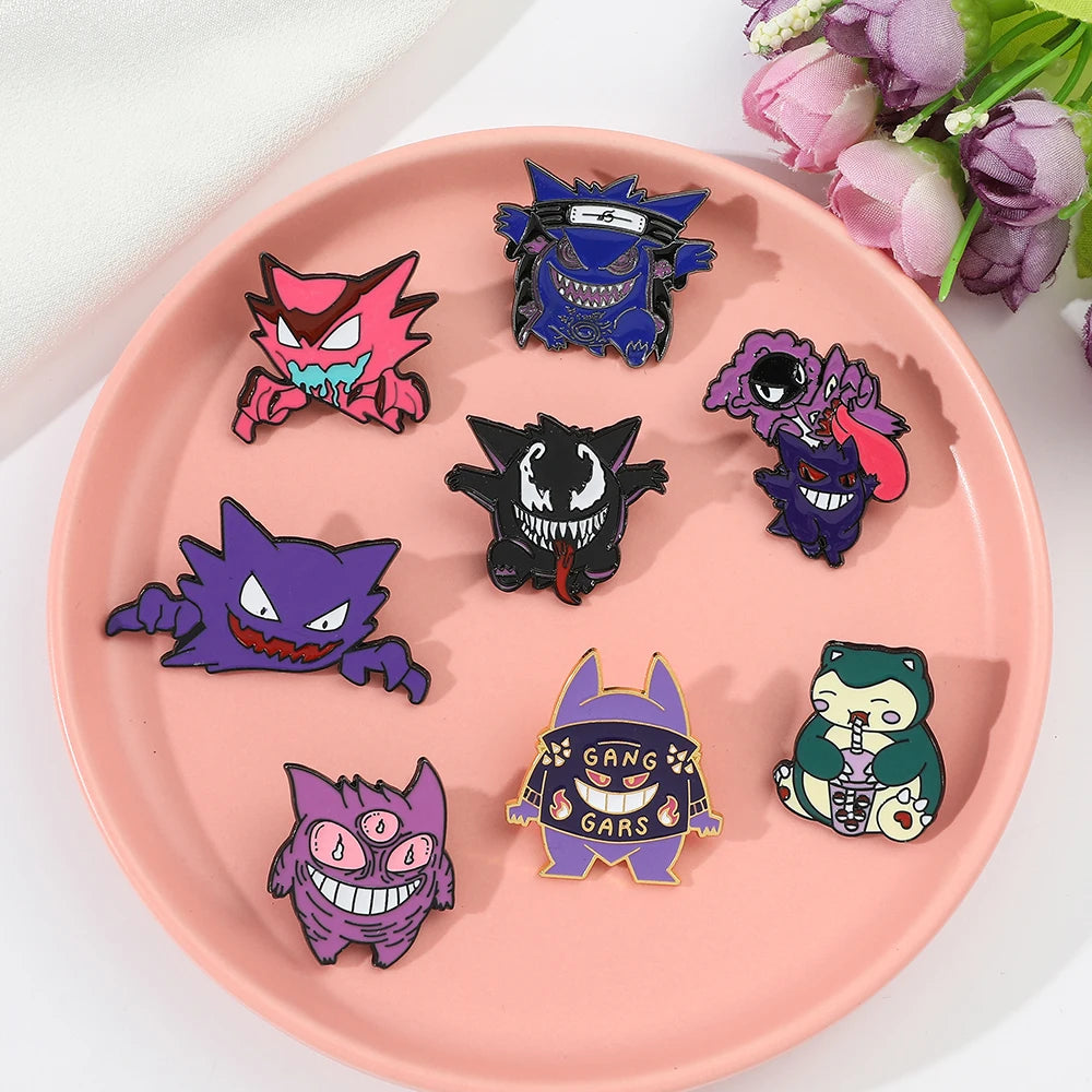 ~ Creepy ~ Pokémon Enamel Pins for Backpacks and more -  Pikachu Gengar Charmander and others Brooches