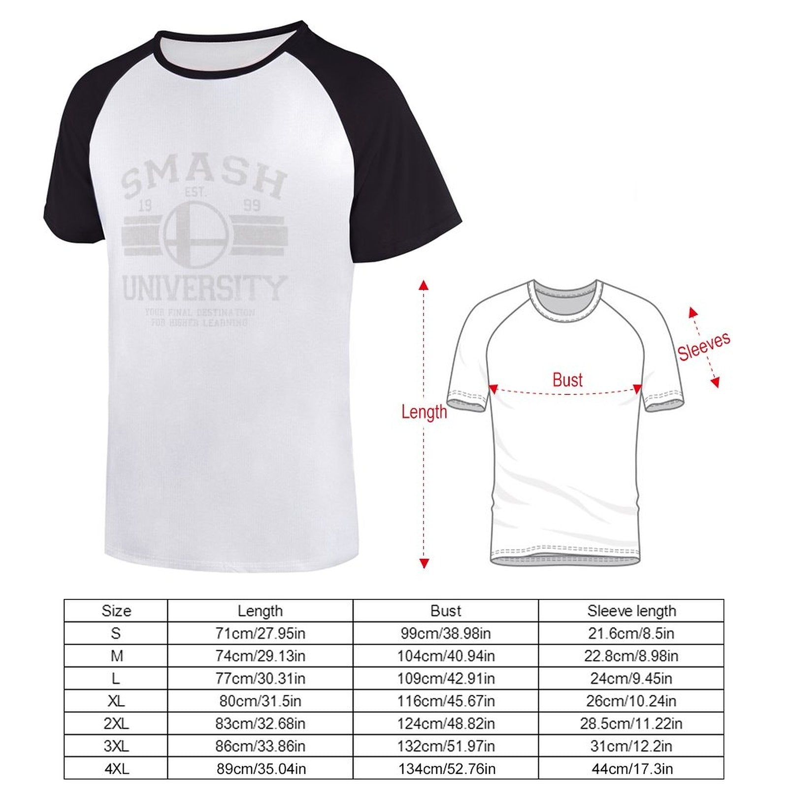 Super Smash Brothers University T Shirt (3 color styles)