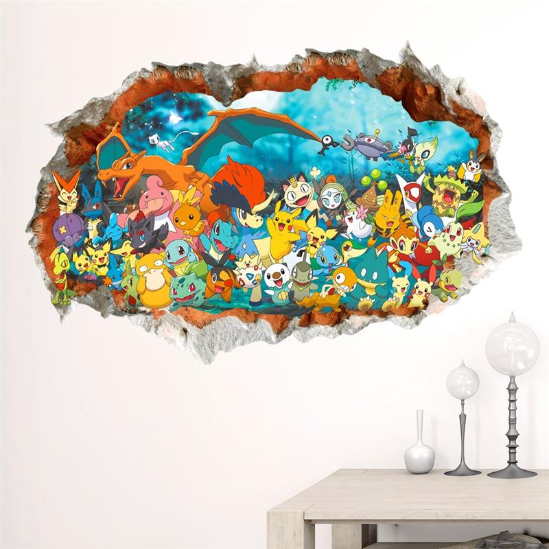 3d Bursting Effect Pokémon Mural Decal - nintendo-core