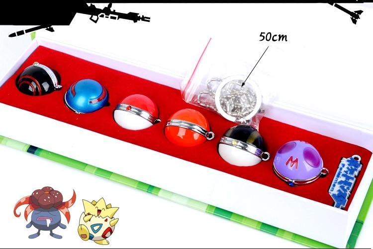 6 Piece Pokeball Pendant Necklaces - nintendo-core