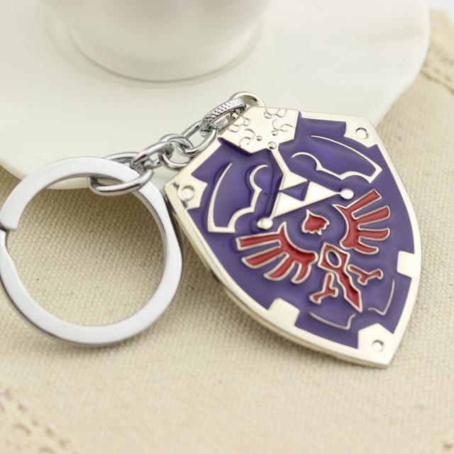 Legend of Zelda Metal Alloy Shield Keychain - nintendo-core