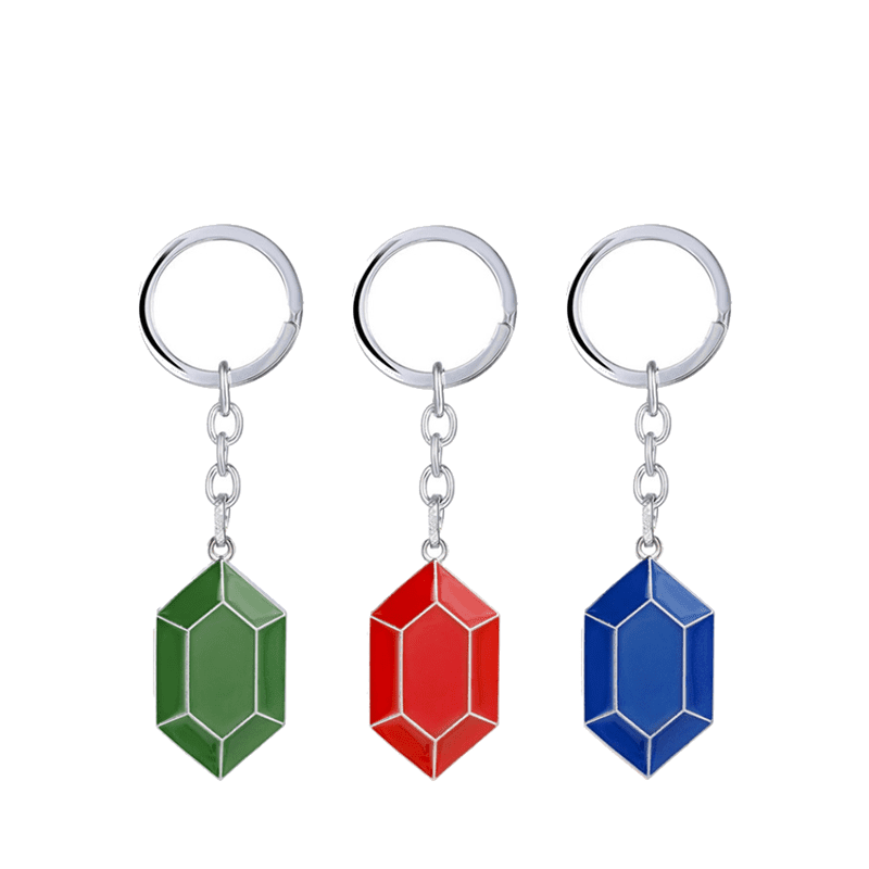 Legend of Zelda Green Rupee Keychain (Set of Three)