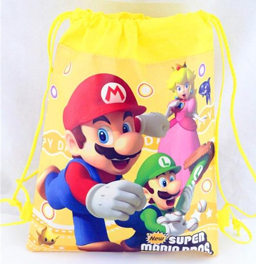 Over Stocked Mario Drawstring BackPacks! (12 Pack bulk buy) - nintendo-core