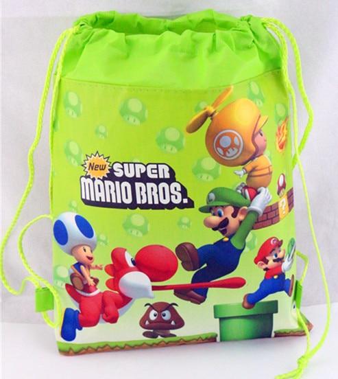 Over Stocked Mario Drawstring BackPacks! (12 Pack bulk buy) - nintendo-core