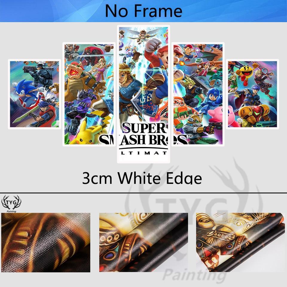 Super Smash Brothers 5 Piece Canvas Painting - nintendo-core