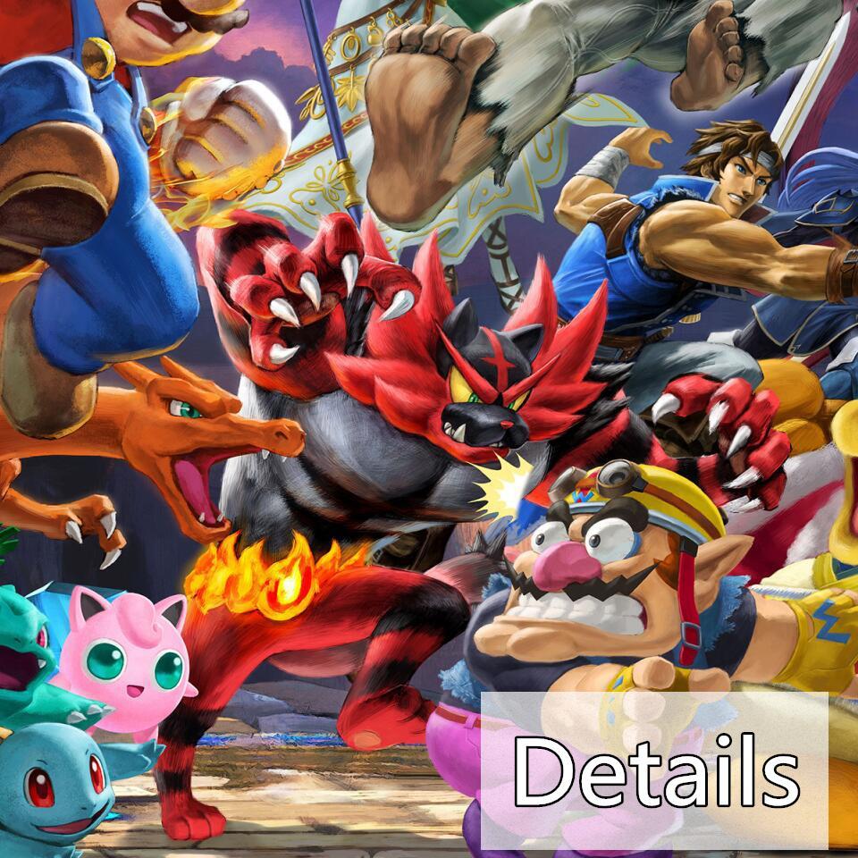 Super Smash Brothers 5 Piece Canvas Painting - nintendo-core