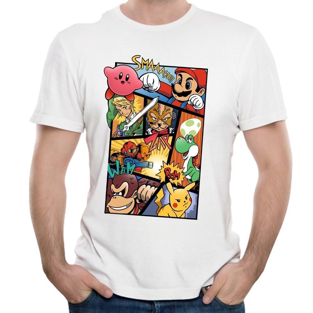 Super Smash Brothers Collage T Shirt - nintendo-core