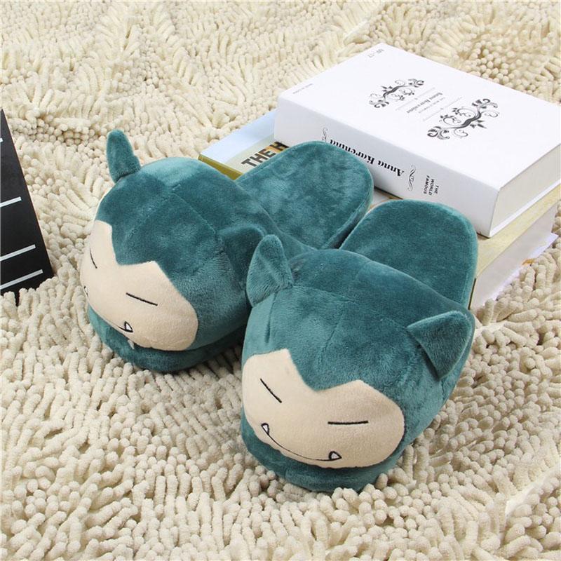 Unisex Snorlax / Eevee / Pikachu / Squirtle / Charmander Warm Indoor Plush Slippers - nintendo-core