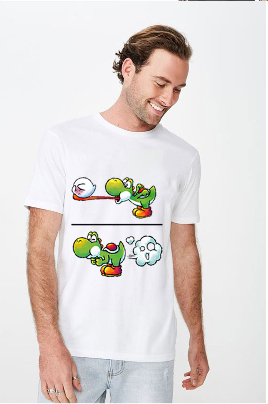 Yoshi Eating Boo ||| Fitted T Shirt