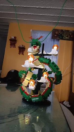 Glowing Build-able Divine Dragon Shenron Lego set with Light up Stand!