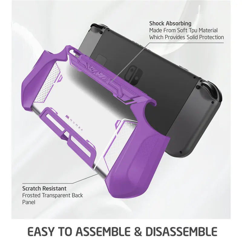 Multicolor Dock-able Case For Nintendo Switch with Joy-Con Grip handles