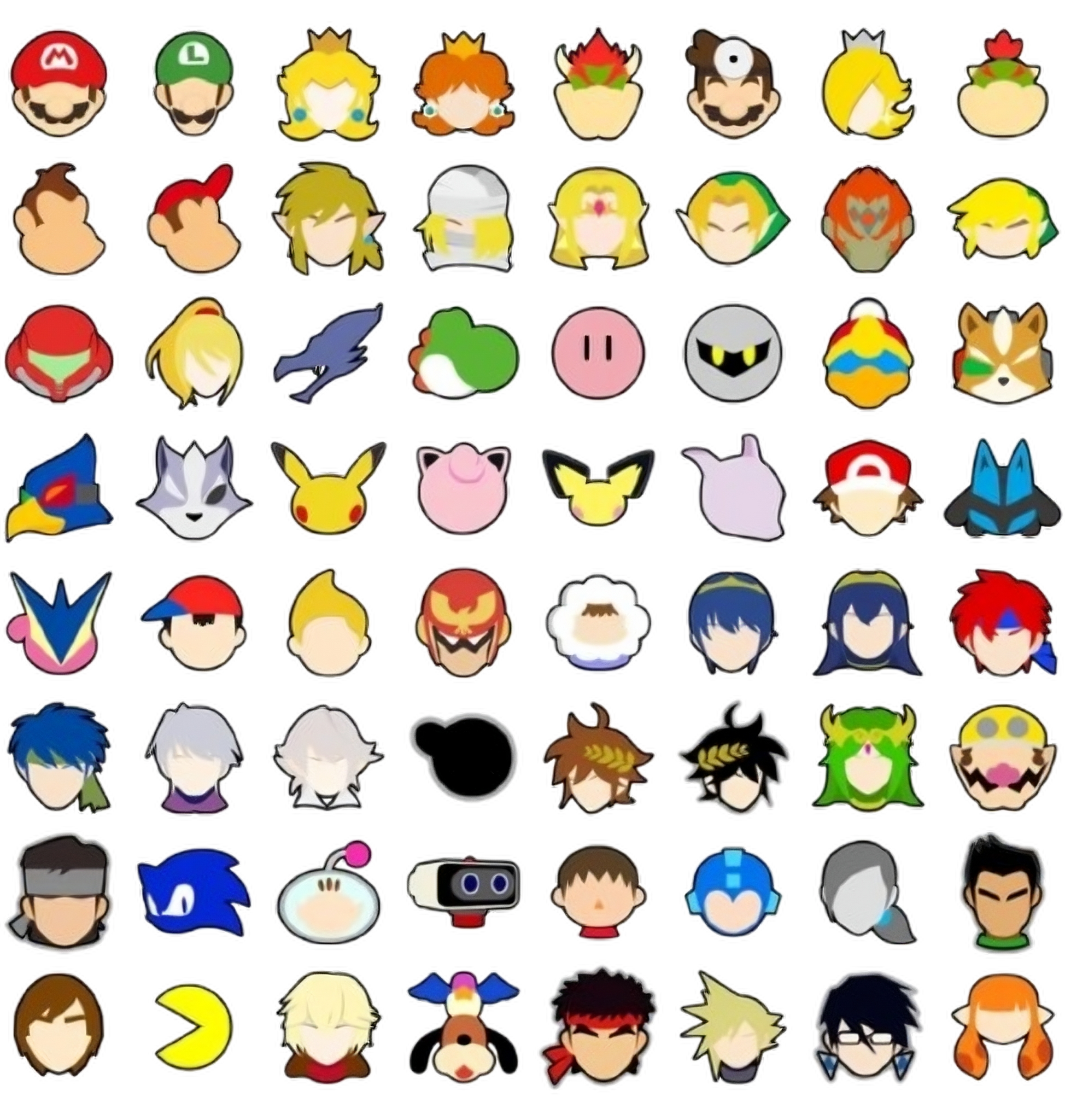 Super Smash Brothers Character Roster T Shirt