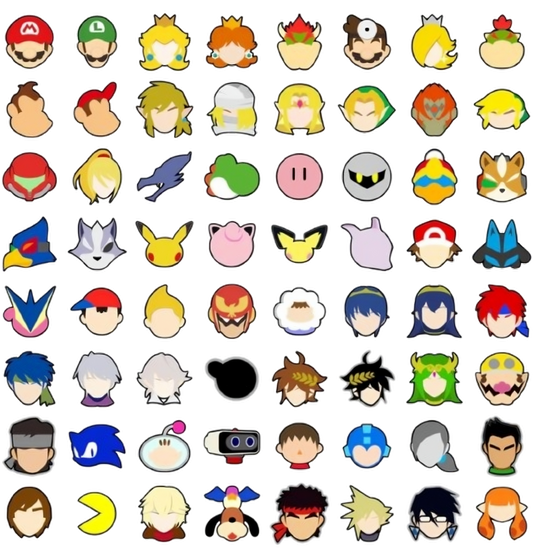 Super Smash Brothers Character Roster T Shirt