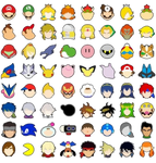 Super Smash Brothers Character Roster T Shirt