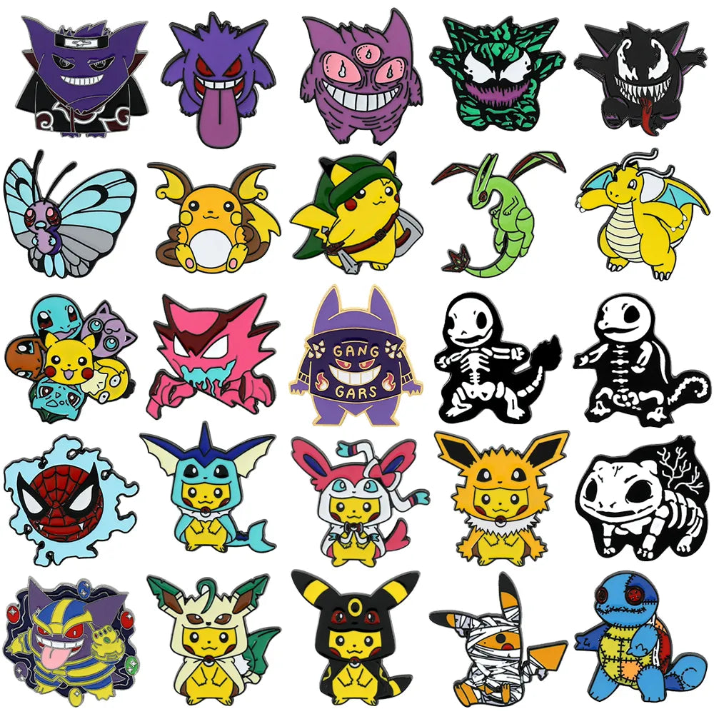 ~ Creepy ~ Pokémon Enamel Pins for Backpacks and more -  Pikachu Gengar Charmander and others Brooches