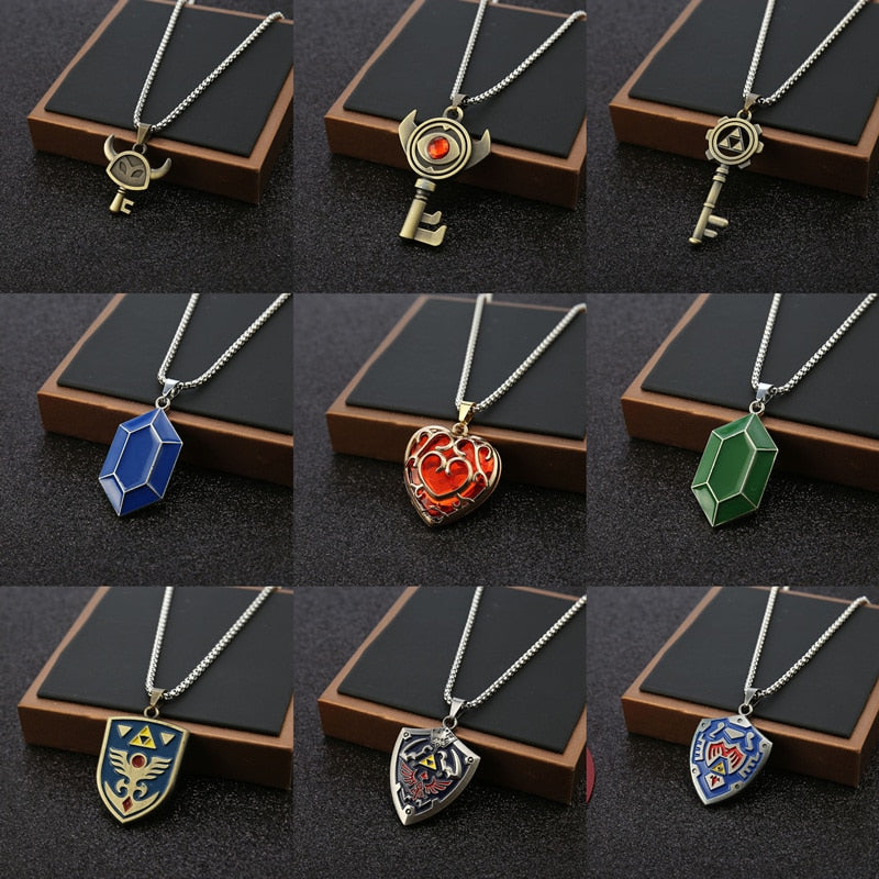 Buy Zelda BOTW Inspired Necklaces. Kokiri's, Zora, Goron, Hylian Spirit  Stones, Boss Key, Shield Unique Fan Gift, Five Designs to Choose From  Online in India - Etsy