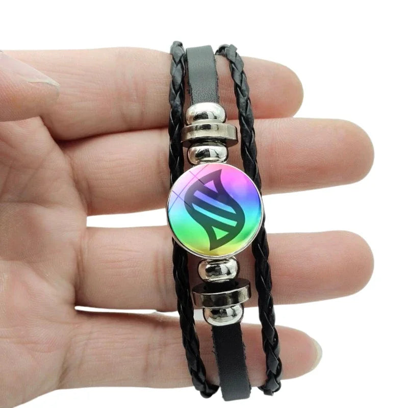 Pokemon Mega Stone Glass & Leather Bracelet
