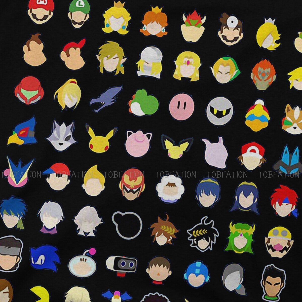 Super Smash Brothers Character Roster T Shirt