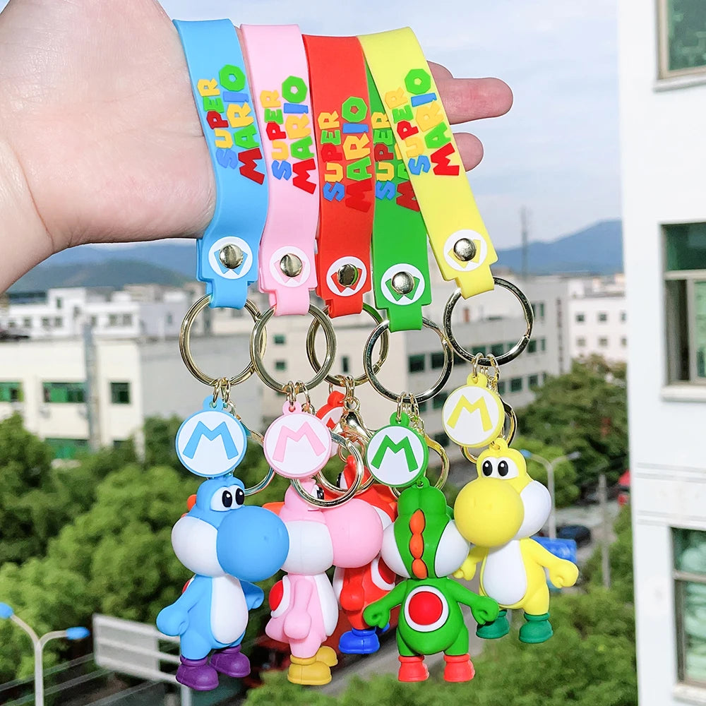 Rainbow Yoshi Keychain Set of 5