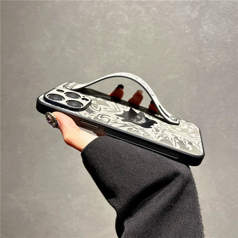 Gengar Laser Cut Phone Case with Wrist Strap