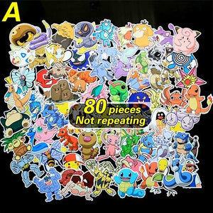 80pieces/lot Various Pokemon Stickers Water Proof - nintendo-core