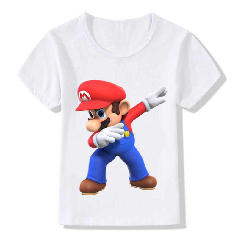 Sidelæns indelukke junk 17 Dabbing Super Mario Kids T-shirts