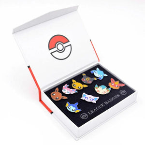 Pokemon League Gym Badge Brooch Sets