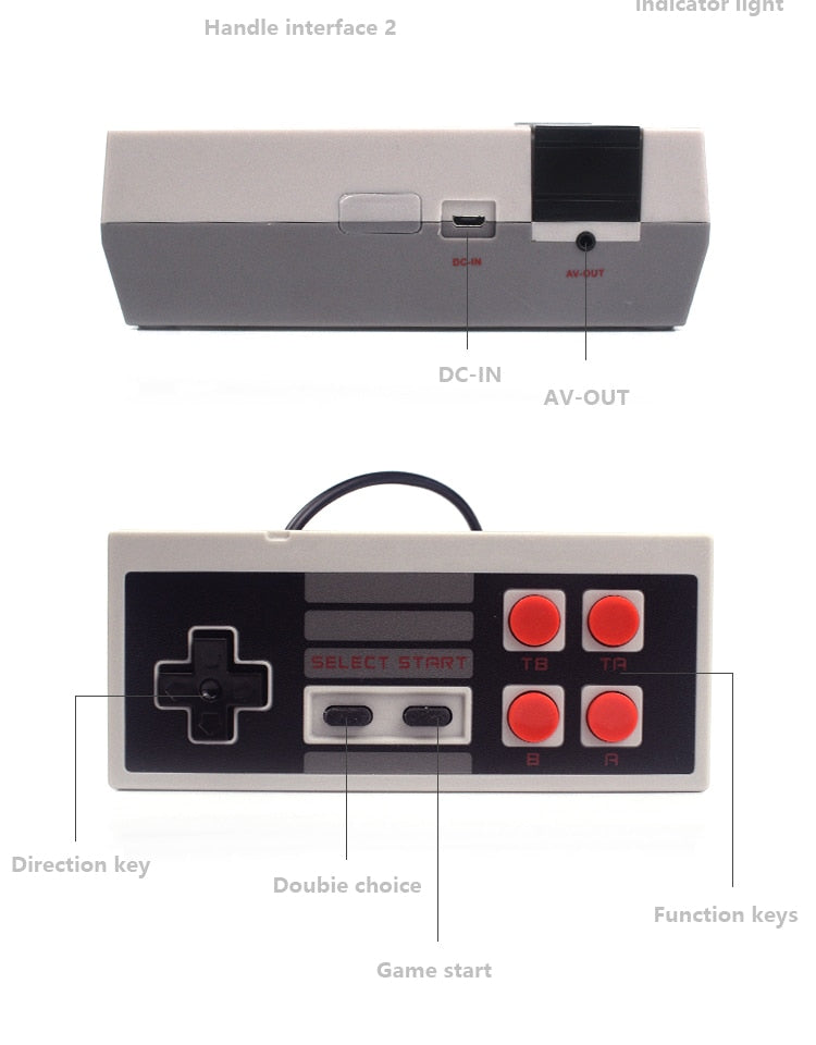 overliggende Seaport Bløde fødder The 600 Game NES Classic Retro Game Console (HDMI/AV Support) | Nintendo  Core