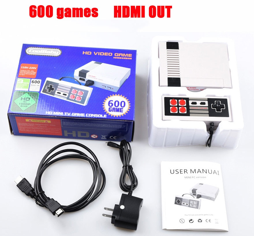 The 600 Game NES Classic Retro Game Console (HDMI/AV Support)