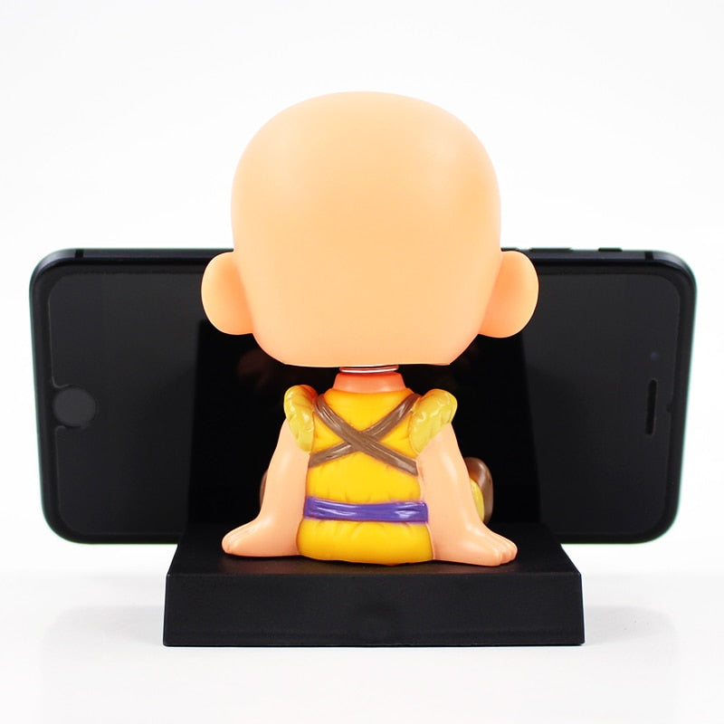 Chibi Goku and Krillin matching Bookend, Bobble Head and Phone Stand Figurines