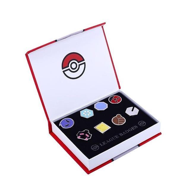 Pokemon League Gym Badge Brooch Sets