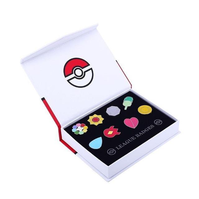 Pokemon League Gym Badge Brooch Sets