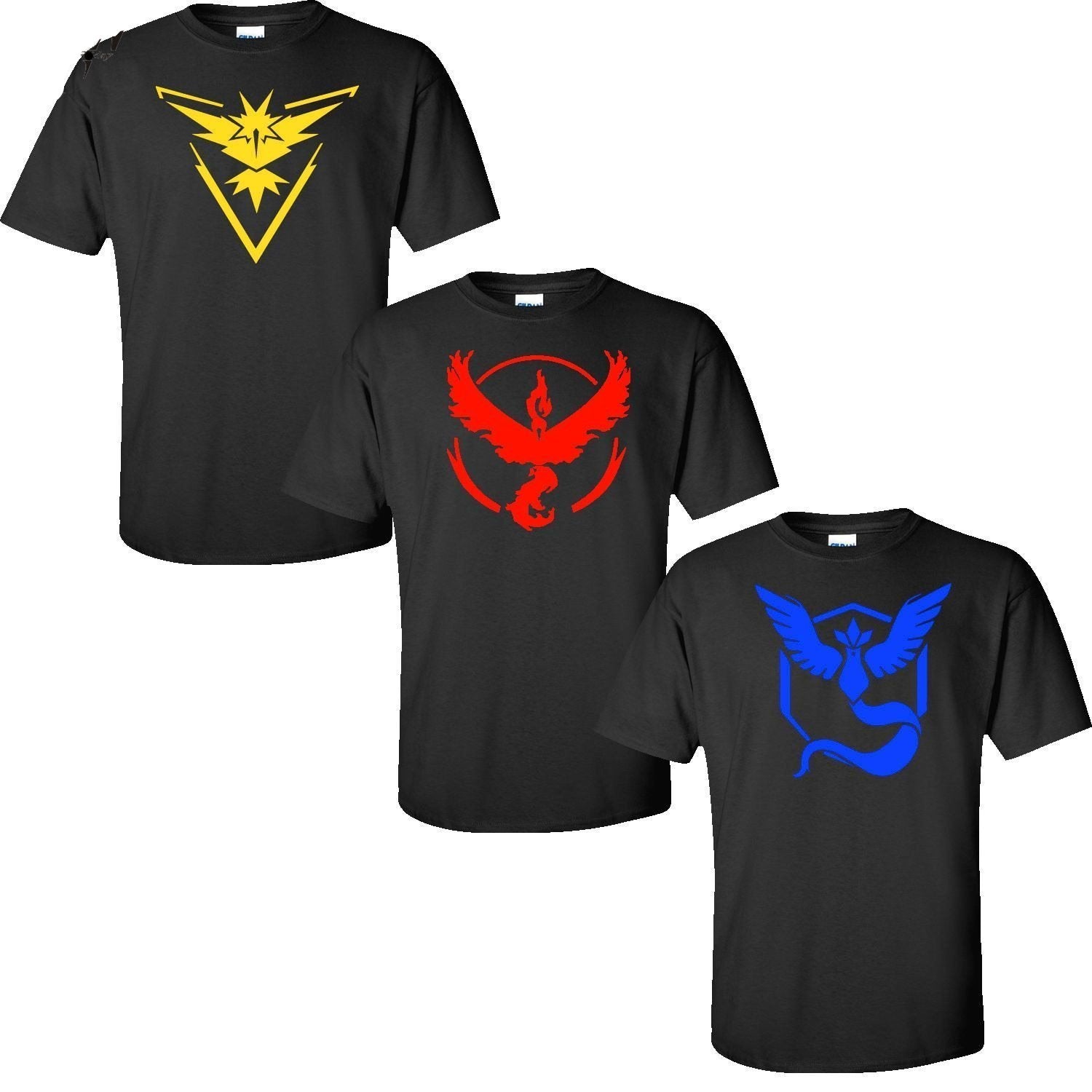 LUCKYFRIDAY EXCLUSIVE | Pokemon Go T-shirt Team Valor Mystic and Instinct - nintendo-core
