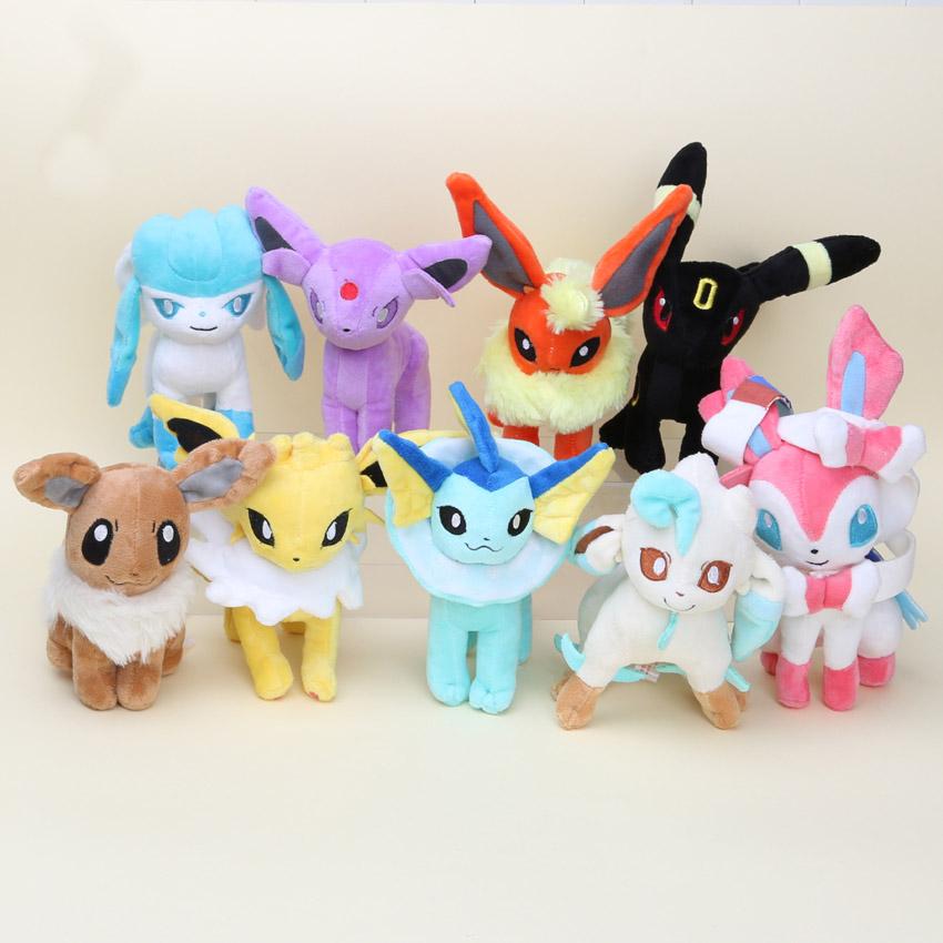 Large Eevee Evolution Plushie Hugables - nintendo-core