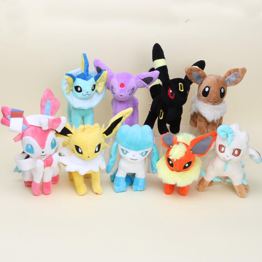 Large Eevee Evolution Plushie Hugables - nintendo-core