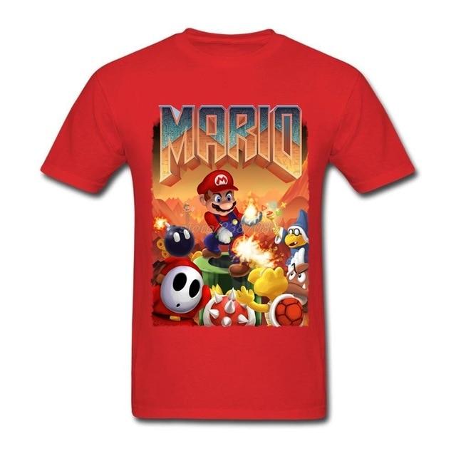 Mario's Doom Cool for School Fitted T-shirt - nintendo-core