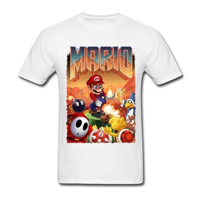 Mario's Doom Cool for School Fitted T-shirt - nintendo-core