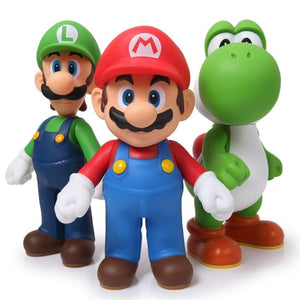 Modeling ready, Super Mario Bros. and Yoshi Figurines! ~ 3 in 1 Set!