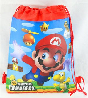 Over Stocked Mario Drawstring BackPacks! (12 Pack bulk buy) - nintendo-core