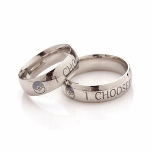 Pokemon "I Choose You Ring" Couples Stainless Steel Rings - nintendo-core