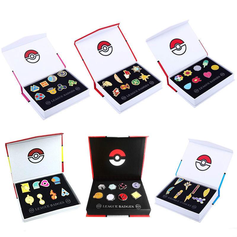 Pokemon League Gym Badge Brooches (Crrool Stream Special) - nintendo-core