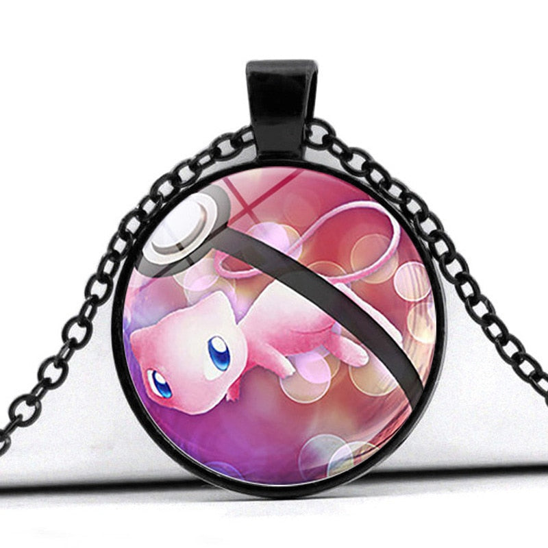 Glass Cabochon Pokemon Necklace / Pendant / Chain! 30 + Different Pokemon Inside!