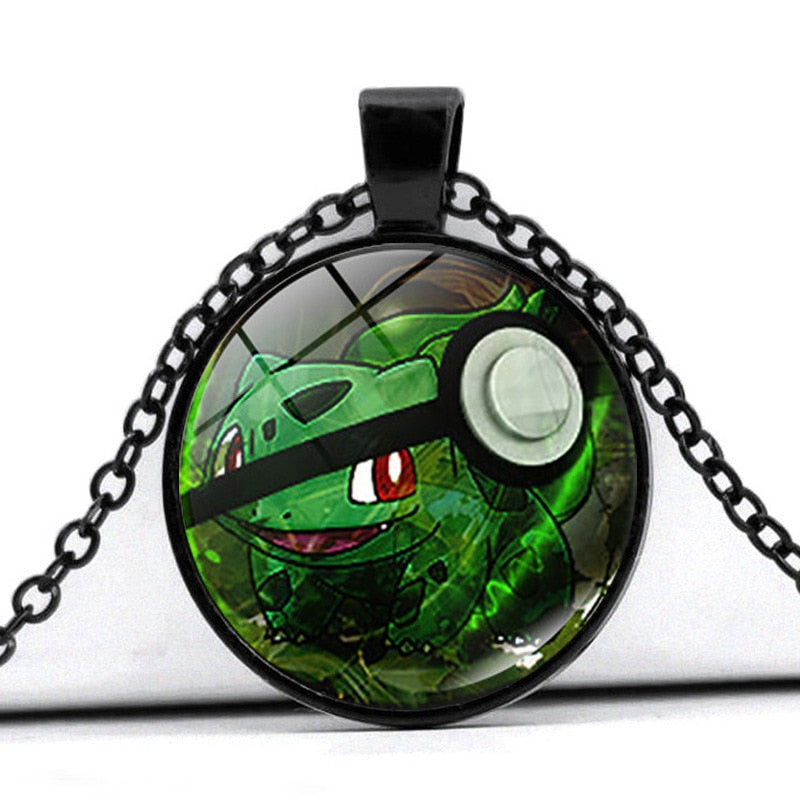 Glass Cabochon Pokemon Necklace / Pendant / Chain! 30 + Different Pokemon Inside!