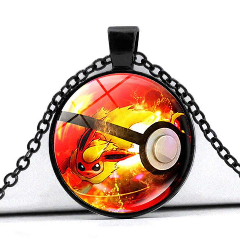 Glass Cabochon Pokemon Necklace / Pendant / Chain! 30 + Different Pokemon Inside!