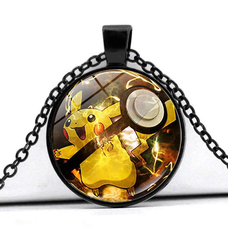 Glass Cabochon Pokemon Necklace / Pendant / Chain! 30 + Different Pokemon Inside!