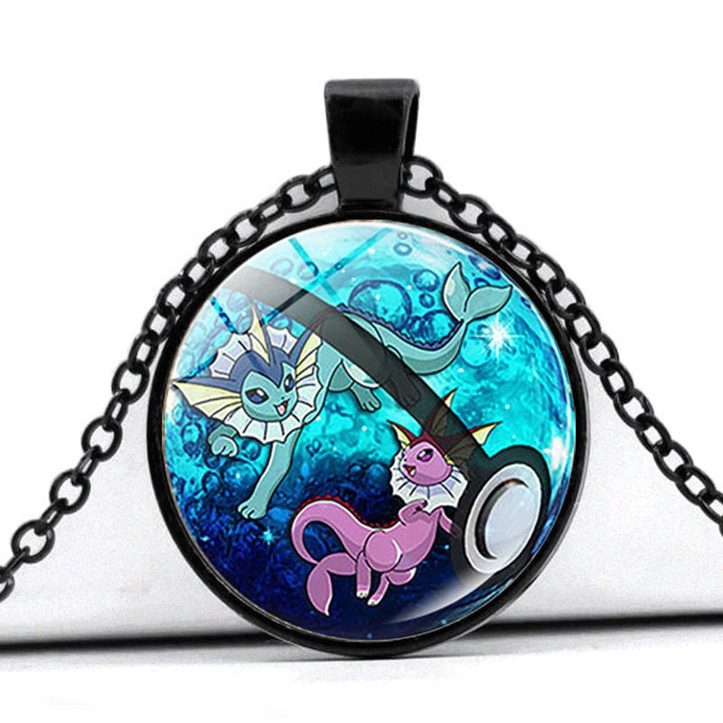 Glass Cabochon Pokemon Necklace / Pendant / Chain! 30 + Different Pokemon Inside!