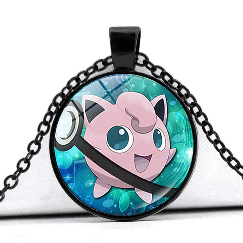 Glass Cabochon Pokemon Necklace / Pendant / Chain! 30 + Different Pokemon Inside!